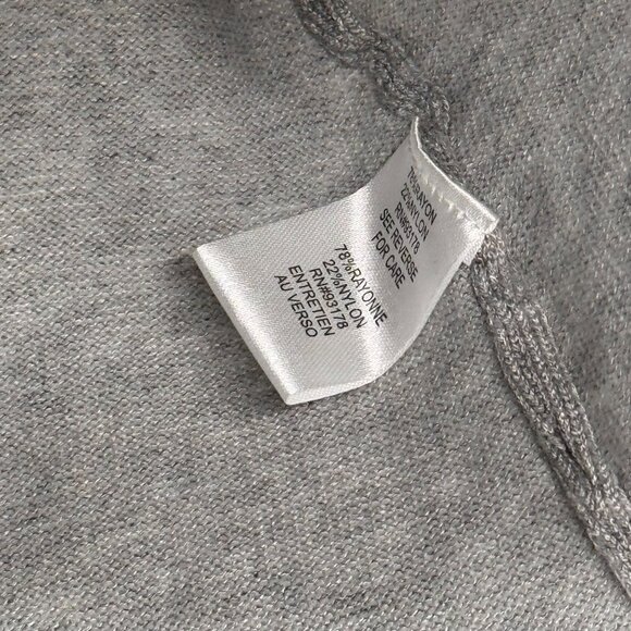 Tahari Women’s Long Sleeve sweater tunic Size 2X  Gray Cotton plus new $68 - Picture 8 of 15